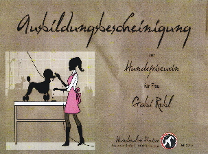 Das Diplom zum Hundefriseur